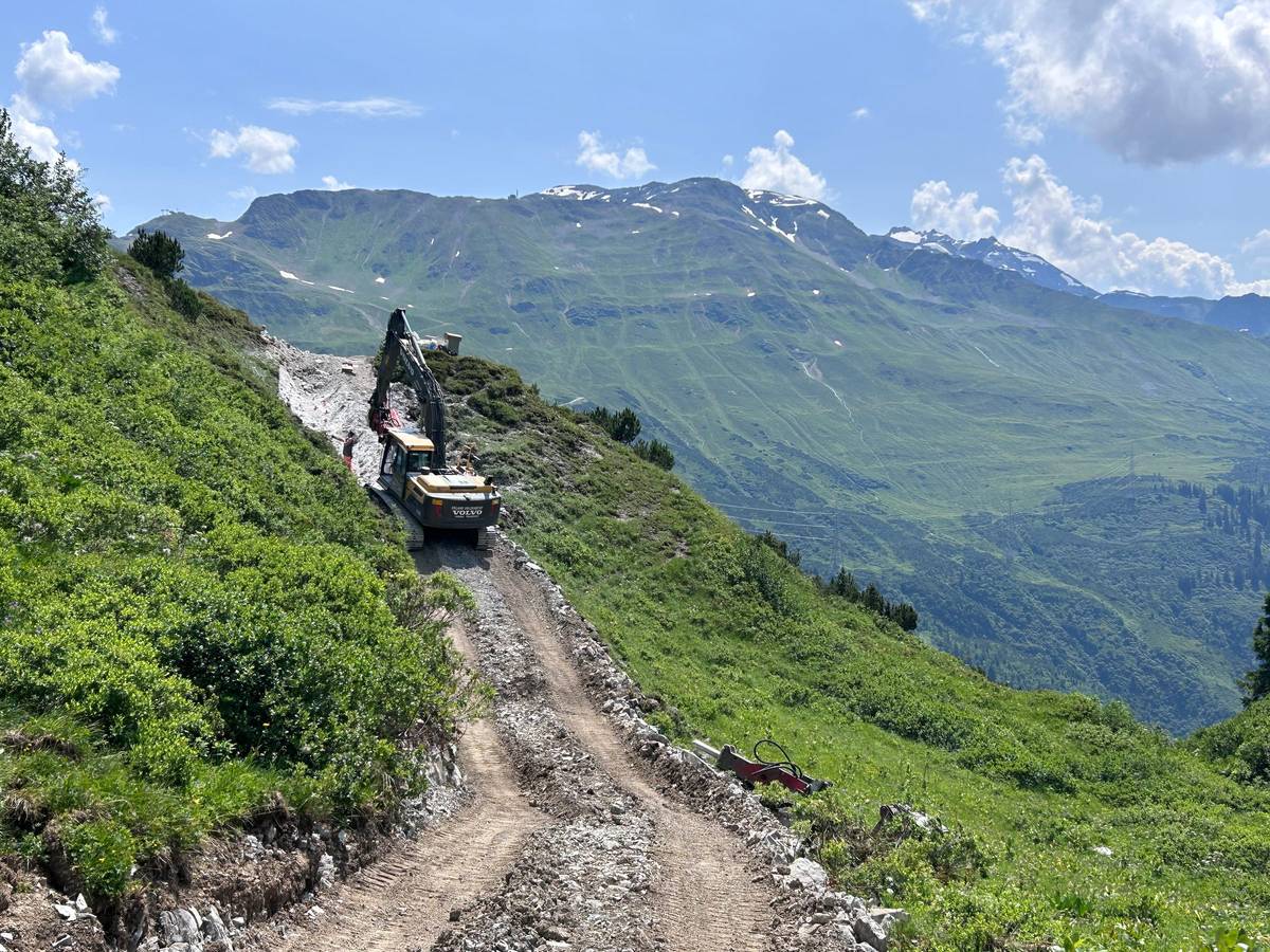 Glasfaserausbau auf einer Baustelle in Vorarlberg